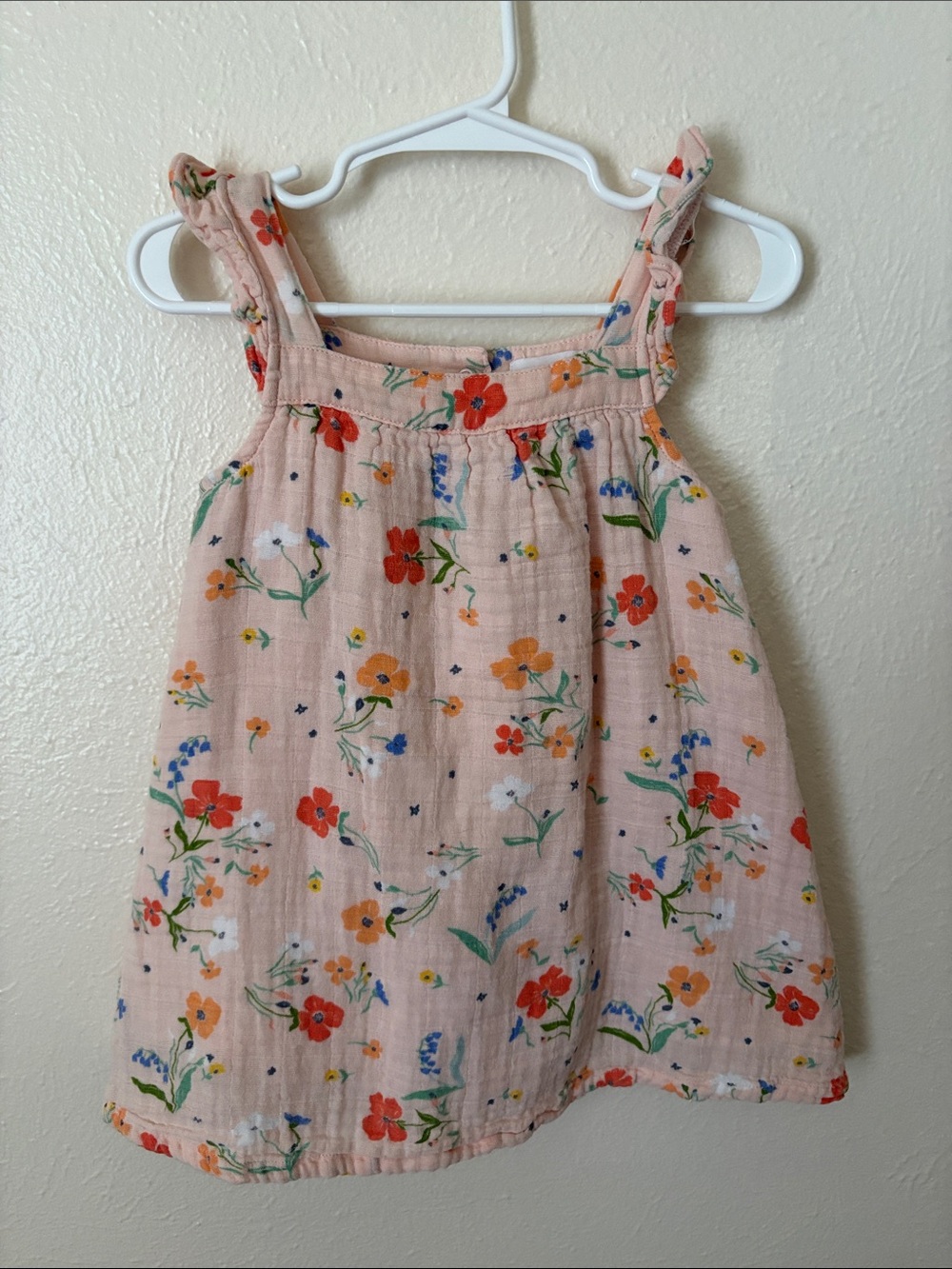 Angel Dear Toddler Peach Floral Sundress